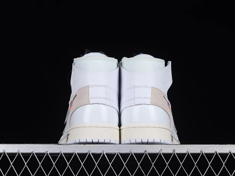 All categories Air Jordan Jordan series basketball shoes Air Jordan 1 High L version Off White x Air Jordan OW AJ1 Joe 1 joint all-white high-top basketball shoes AQ0818-100